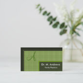 Familiearts Visitekaartje - Monogram (Staand voorkant)