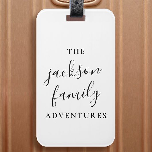 Familieavonturen | Oorspronkelijk modern minimalis Bagagelabel