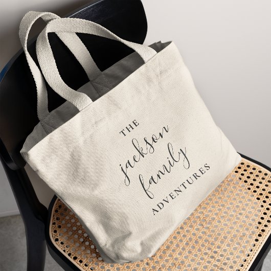 Familieavonturen | Oorspronkelijk modern minimalis Grote Tote Bag