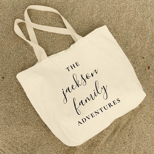 Familieavonturen | Oorspronkelijk modern minimalis Grote Tote Bag