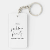 Familieavonturen | Oorspronkelijk modern minimalis Sleutelhanger (achterkant)
