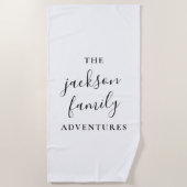 Familieavonturen | Oorspronkelijk modern minimalis Strandlaken (Voorkant)