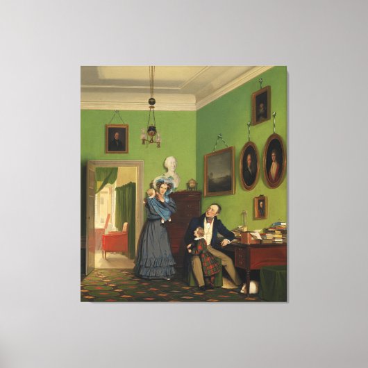 Familiebalans van Petersen door Wilhelm Ferdinand  Canvas Afdruk (Voorkant)