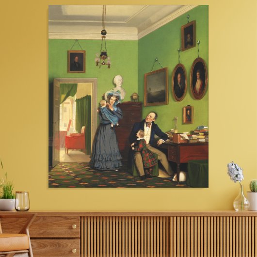 Familiebalans van Petersen door Wilhelm Ferdinand Canvas Afdruk (Insitu (Woonkamer))