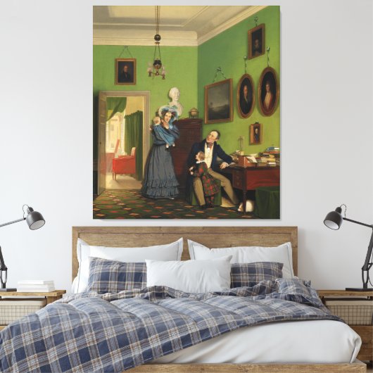 Familiebalans van Petersen door Wilhelm Ferdinand  Canvas Afdruk (Insitu (Slaapkamer))