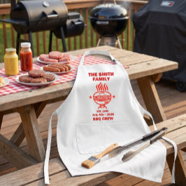 Familiebarbecue achtertuin 4 juli standaard schort