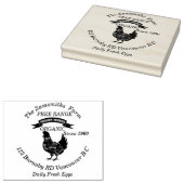 Familiebedrijf Boerderij kippeneieren sinds 1960 Rubberstempel (Gestempeld)