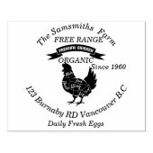 Familiebedrijf Boerderij kippeneieren sinds 1960 Rubberstempel (Afrduk)