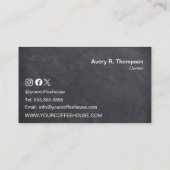 Familiebedrijf Koffiewinkel logo op maat Visitekaartje (Achterkant)