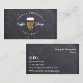 Familiebedrijf Koffiewinkel logo op maat Visitekaartje (Voorkant / Achterkant)