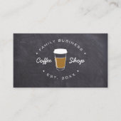 Familiebedrijf Koffiewinkel logo op maat Visitekaartje (Voorkant)