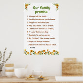 Familiebelofte Muurkunst Poster (Keuken)