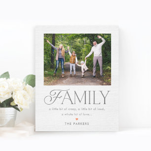 Familiebeschrijving Editable Color Wrapped Canvas Afdruk