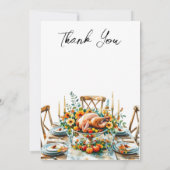 Familiebijeenkomst Thanksgiving Diner Kaart (Achterkant)