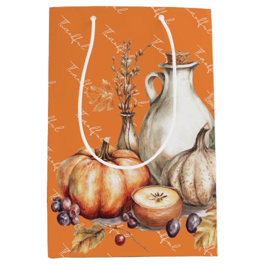 Familiebijeenkomst Thanksgiving Diner Medium Cadeauzakje (Voorkant)