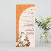 Familiebijeenkomst Thanksgiving Diner Menu (Staand voorkant)