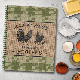 Familieboerderij Rooster Hen Sage Pset Recipe Notitieboek