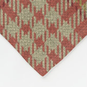 Familieboerderij Rustische Koe Red Pset Burlap Fleece Deken (Hoek)