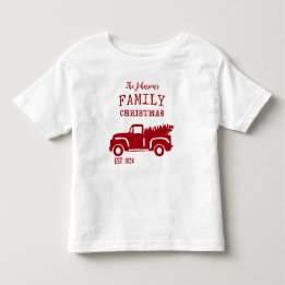 Familieboerderij vrachtwagen rood kinder shirts