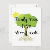 Familiebomen hebben sterke wortels briefkaart (Voorkant / Achterkant)