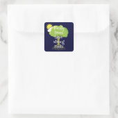 Familiebomen hebben sterke wortels Genealogie Stic Vierkante Sticker (Tas)