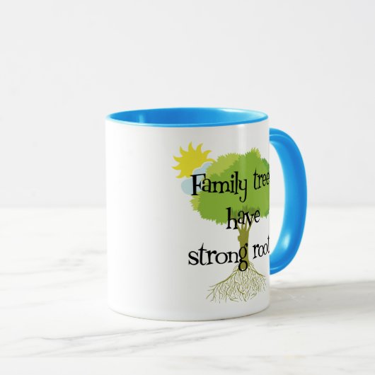 Familiebomen hebben sterke wortels mok (Voorkant rechts)