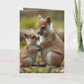 Familiebonden: Mama en Baby Quokka, Verjaardag Kaa Kaart (Achterkant)