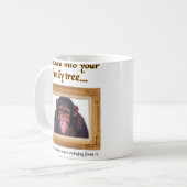 Familieboom aap Funny Mug Humor Koffiemok (Voorkant links)