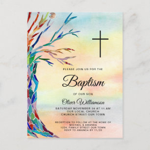 Familieboom Baptisme Christening Uitnodiging