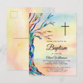 Familieboom Baptisme Christening Uitnodiging (Voorkant / Achterkant)