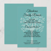 Familieboom Blauwgroen Groene Familie Reünie Uitno Kaart (Voorkant / Achterkant)