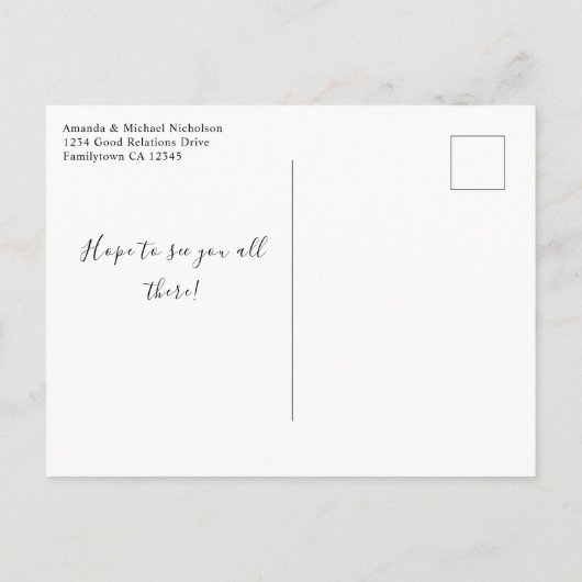 Familieboom Familie Reünie Save The Date Aankondigingskaart (Achterkant)