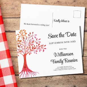 Familieboom familie Reünie Save The Date Aankondigingskaart