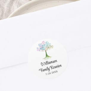 Familieboom Familiereünie Ronde Sticker
