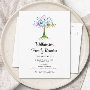 Familieboom Familiereünie Uitnodiging Briefkaart