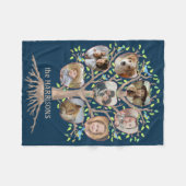 Familieboom Foto Collage 8 Afbeeldingen Naam Dk Bl Fleece Deken (Voorkant (Horizontaal))