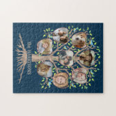 Familieboom Foto Collage 8 Afbeeldingen Naam Dk Bl Legpuzzel (Horizontaal)