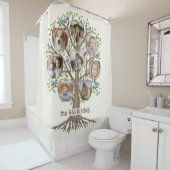 Familieboom Foto Collage 8 Afbeeldingen Naam Lt Be Douchegordijn (In situ)