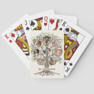 Familieboom Foto Collage 8 Afbeeldingen Naam Lt Be Pokerkaarten