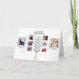 Familieboom Fotocollage met mijlpalen van zaterdag Kaart