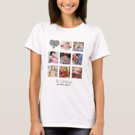Familieboom Fotocollage Oma Grootmoeder Cadeau T-shirt