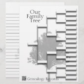 Familieboom-genealogie-stamboek QR-code (Voorkant / Achterkant)
