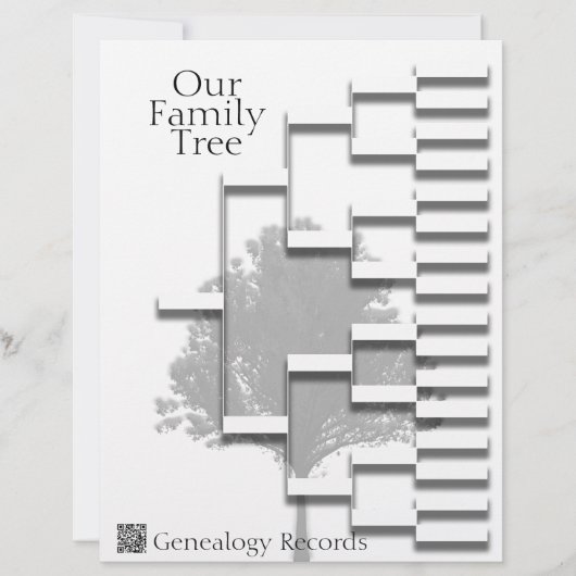 Familieboom-genealogie-stamboek QR-code (Voorkant)