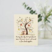 Familieboom Humor Brown Briefkaart (Staand voorkant)