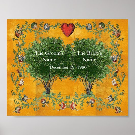 Familieboom - huwelijk poster (Voorkant)