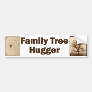Familieboom Knuffelaar Bumpersticker