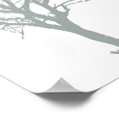 Familieboom met gele vogels poster (Hoek)