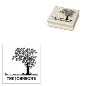 Familieboom met naam rubberstempel (Gestempeld)