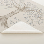 Familieboom met prijsopgave - Aangepaste toon Sherpa Deken (3/4)