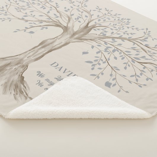 Familieboom met prijsopgave - Aangepaste toon Sherpa Deken (3/4)